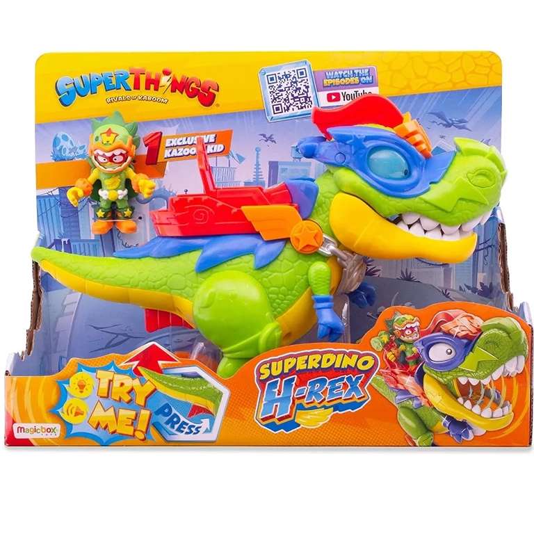 Superthings SuperDino V-Rex y Un Kazoom Kid Exclusivo
