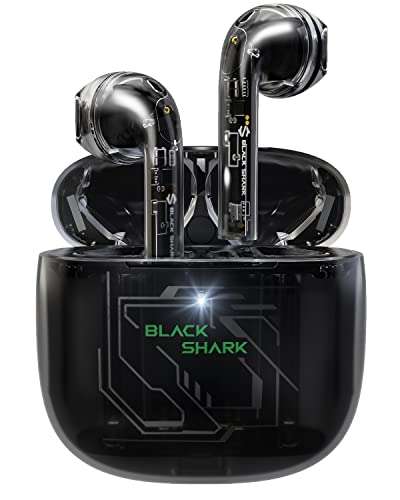 Black Shark Auriculares Bluetooth con 2 Micrófonos Cancelación de Ruido, Auriculares Inalámbricos con 24 Horas de Autonomía