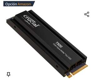 Crucial T500 1TB PCIe Gen4 NVMe M.2 SSD Interno Gaming con Disipador (Disco Duro SSD)