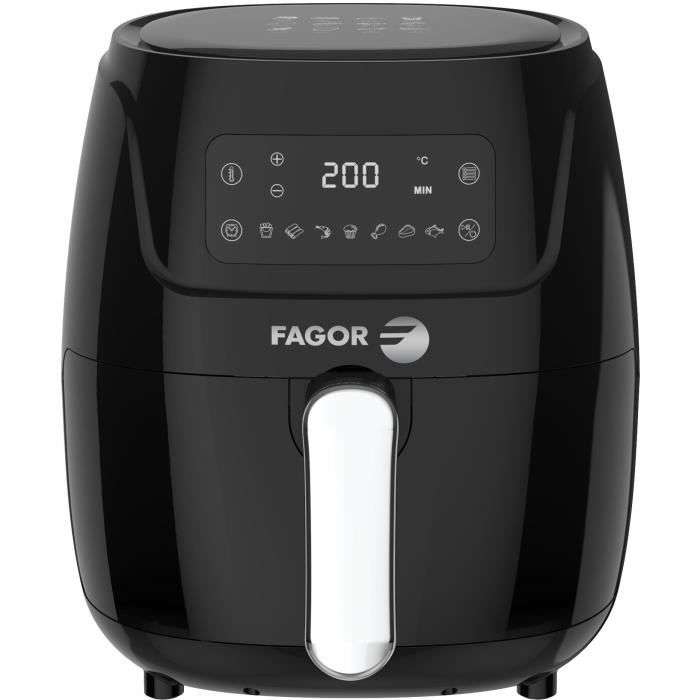 Freidora de Aire Fagor FG7822 - 5,5 L, 1800 W, pantalla táctil, 12 preajustes de cocción