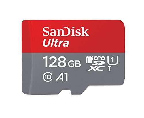 SanDisk Tarjeta de memoria Ultra microSDXC de 128 GB+adaptador SD