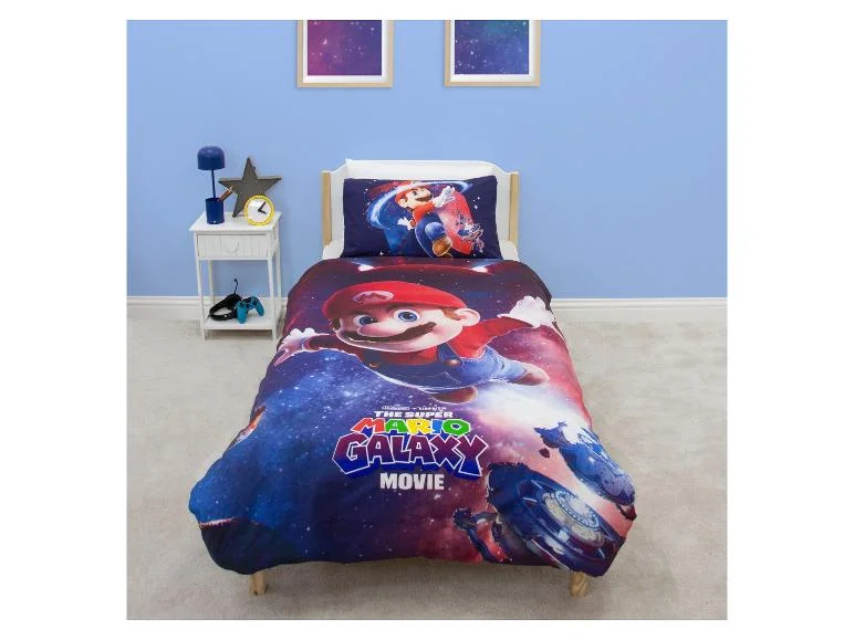 Mario Bros Ropa de cama infantil reversible 150 x 220 cm