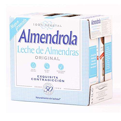 Pack 6 Almendrola Bebida Vegetal de Almendras Original ó sin Azúcar, 6 x 1L