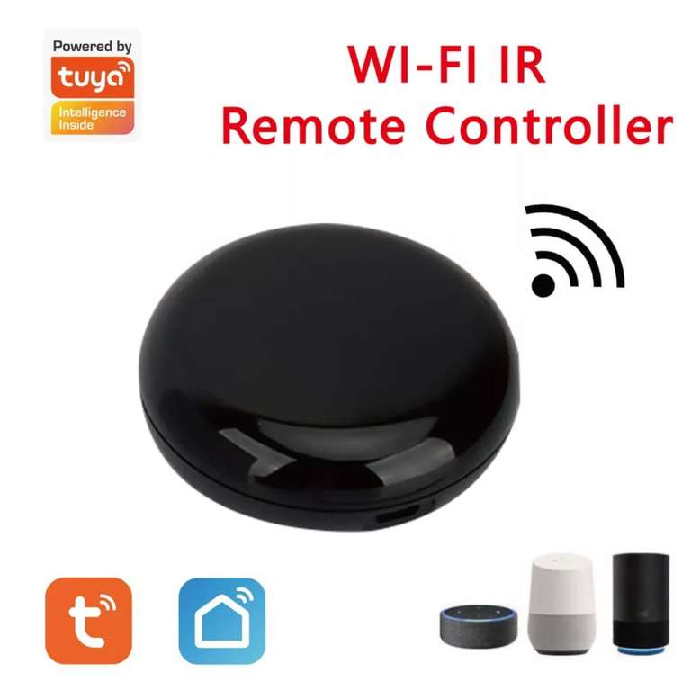 Control remoto inteligente para el hogar, dispositivo con WiFi, IR, para TV, DVD, aire acondicionado, AUD, funciona con Alexa y Google Home