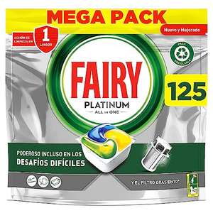 Fairy Platinum All in One, Pastillas Lavavajillas, 125 Capsulas (5 x 25)