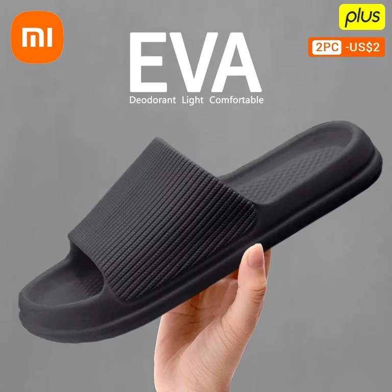 Xiaomi-Sandalias de moda para hombre y mujer, chanclas antideslizantes resistentes al desgaste de suela gruesa EVA, cómodas para el Hogar