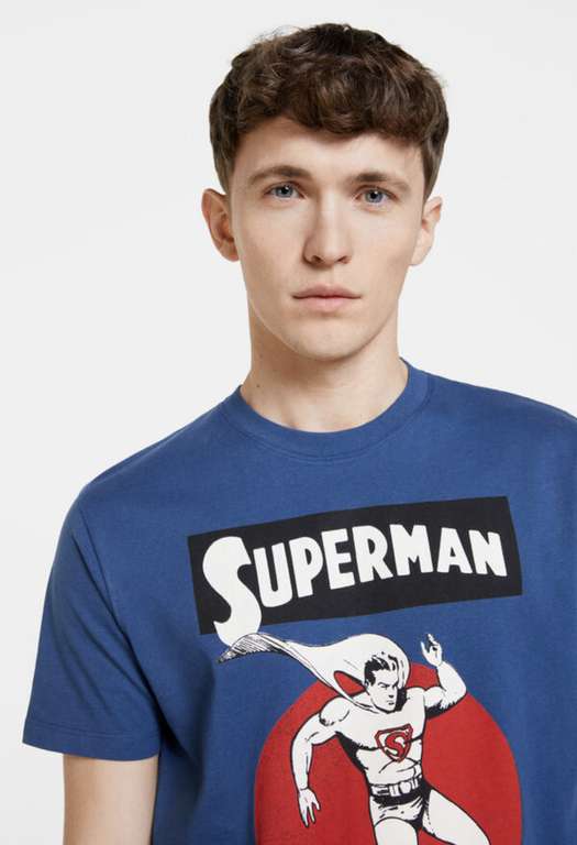 Camiseta retro Superman tallas XS a XXL