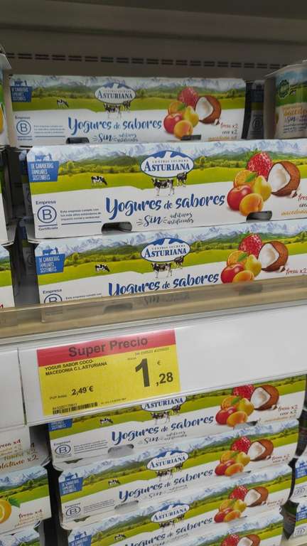 Yogures de sabores (Central lechera Asturiana) Carrefour control comercial Azabache