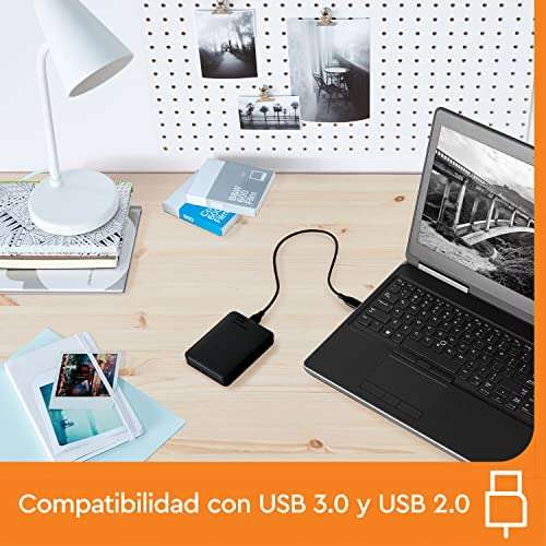 Western Digital Elements - Disco duro externo portátil de 1 TB con USB 3.0, color negro