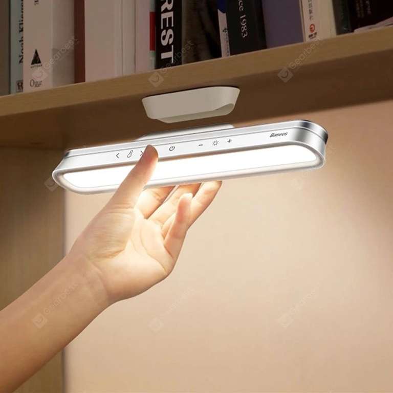 Baseus Lámpara de escritorio de lectura recargable con atenuación regulable de color