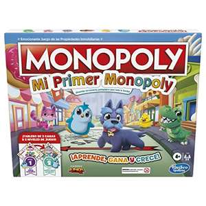 Mi Primer Monopoly - Juego de Mesa para niños a Partir de 4 años - 2 Juegos en 1: Tablero de 2 Caras - Divertida Herramienta pedagógica pññ