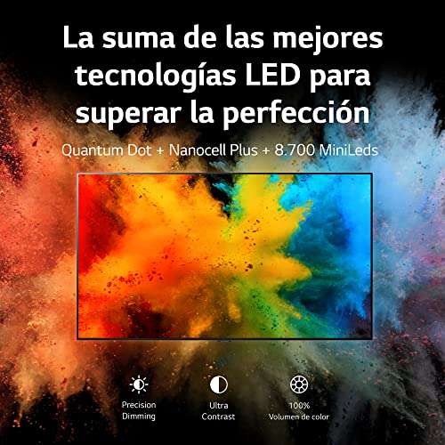 LG 65QNED916QE 65", 4K QNED MiniLED, Smart TV, webOS22, Serie 91 (Iguala a Mediamarkt)