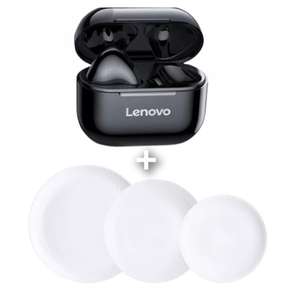 Combo - Lenovo-auriculares inalámbricos LP40 + LUMINARC PAMPILLE BLANCO Vajilla vidrio 18 piezas