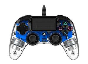 Mando PS4 Nacon, Compact Azul Transparente, con cable