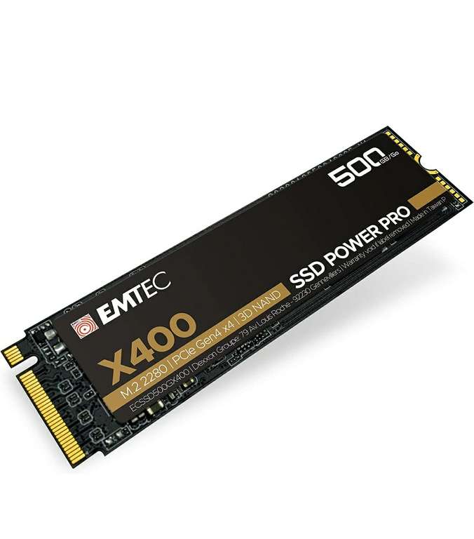 Emtec X400 Power Pro 500GB M2 2280 NVMe - PCIe Gen4x4-3D NAND - hasta 2000MB/s