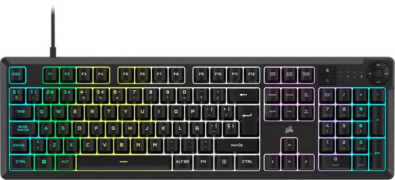 Corsair K55 Core RGB Teclado de Membrana con Cable para Juegos – QWERTY español