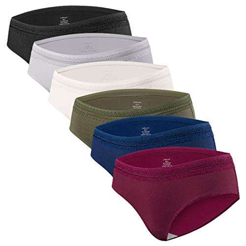 HBselect Bragas Mujer Pack 6 Algodon con Encaje Cómodo y Respirable Bragas  para Mujer » Chollometro