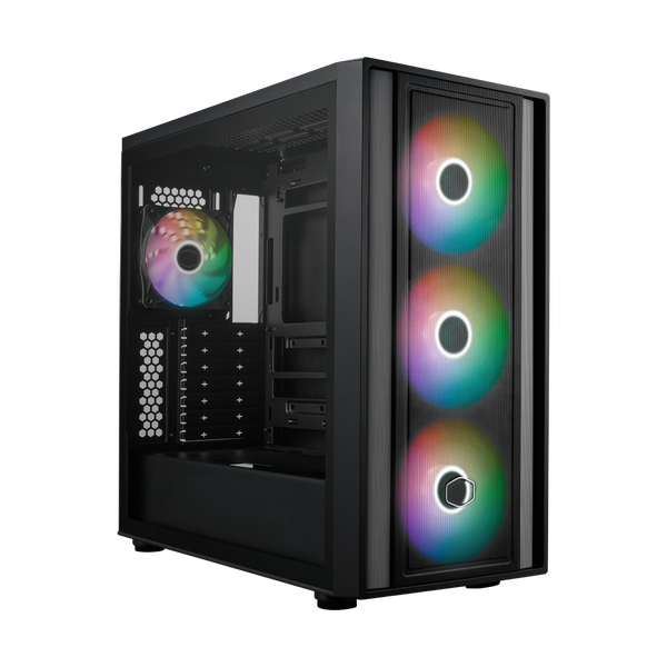 Caja ATX Cooler Master MasterBox 600 con hub y 4 ventiladores PWM y ARGB