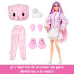 Barbie Cutie Reveal Camisetas Cozy Osito Disfraz revela una muñeca articulada con mascota