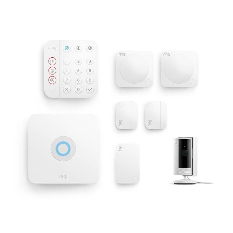 Kit de Ring Alarm M + Cámara interior – Sistema de seguridad para el hogar con alarma y vigilancia asistida opcional