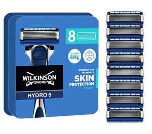 Wilkinson Sword Hydro 5 Skin Protection Regular - 8 Recambios de Cuchillas de Afeitar de 5 Hojas (disponible tb 16 recambios)