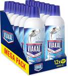 Pack 12 (1,96€ und) Viakal Clasico Gel Liquido Antical 12 x 500 ml, Eliminador De Cal Dificiles En El Baño y la Cocina