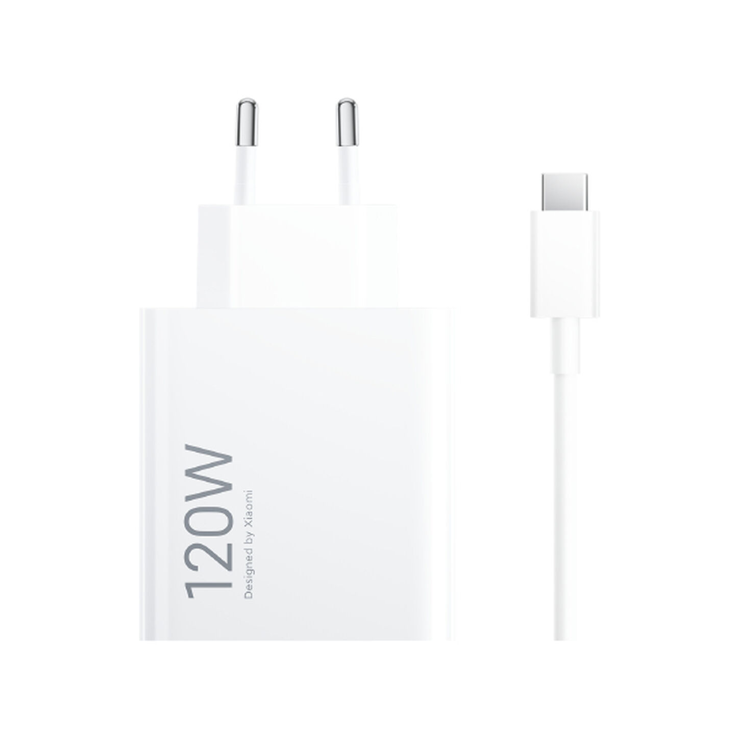 Cargador Xiaomi 120W HyperCharge Tipo-A USB + Cable USB-C Blanco