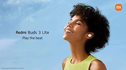 Xiaomi Redmi Buds 3 Lite Auriculares Bluetooth 5.2, 18 Horas de batería, Resistentes al Agua, conexión automática Negro