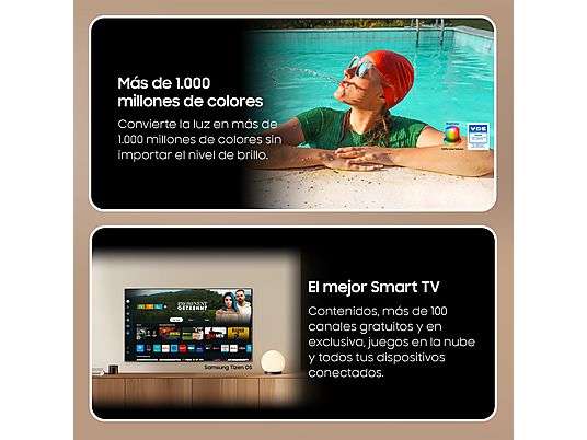 TV QLED 55" - Samsung TQ55Q70DATXXC, UHD 4K, Procesador Quantum 4K, Smart TV, DVB-T2 (H.265), Negro