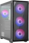 Aerocool GEOFLOW Caja PC ATX Gaming ARGB con 4 Ventiladores y Cristal Templado - Negro