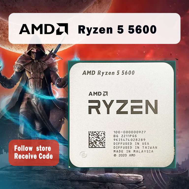 Procesador AMD Ryzen 5 5600 R5 5600 3,5 GHz 6-Core 12 hilos Socket AM4 sin ventilador