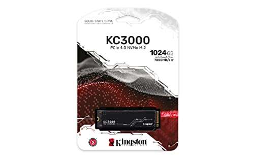 Kingston 1TB KC3000 PCIe 4.0 NVMe M.2 SSD 7.000 MB/s