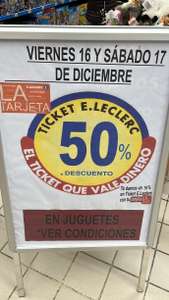 Leclerc 50% Juguetes (cupón tienda)