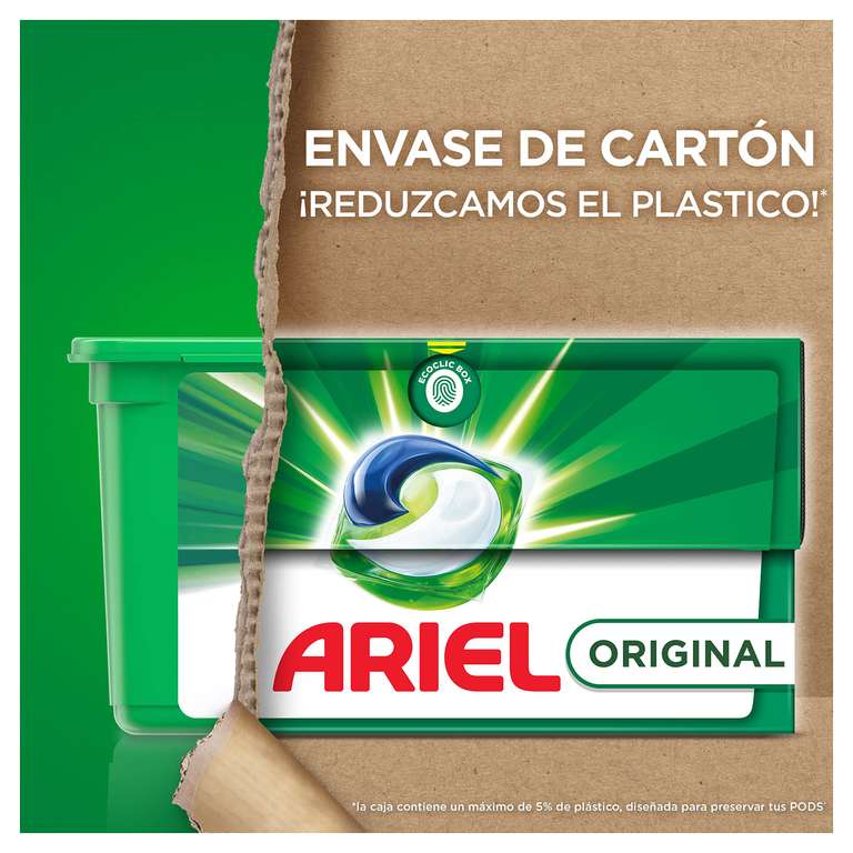 Ariel All-in-One Detergente Lavadora Liquido en Capsulas/Pastillas 90 Lavados (2x45) Original, Jabón 5 Acción (23,74€ compra recurrente)