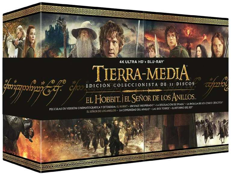 Pack Tierra Media (El Hobbit y El Señor de los Anillos) - Edición Coleccionista 4k Ultra-HD + Blu-ray [Blu-ray]