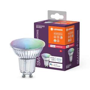 Bombilla LEDVANCE Smart+ Reflektorlampe mit ZigBee Technologie, 4,9W, PAR16, Lichtfarbe RGBW einstellbar, Sockel GU10, 1er Pack