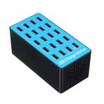 docooler 20 Puertos Cargador USB con Adaptador de Estación de Carga Universal de Compatibilidad para Uso en Familia y Oficina