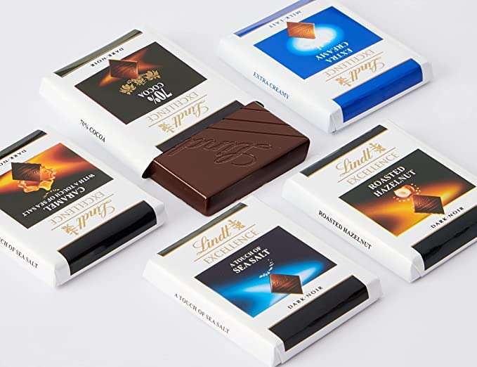 Lindt Mini EXCELLENCE Caja degustación con 20 tabletas de chocolate.