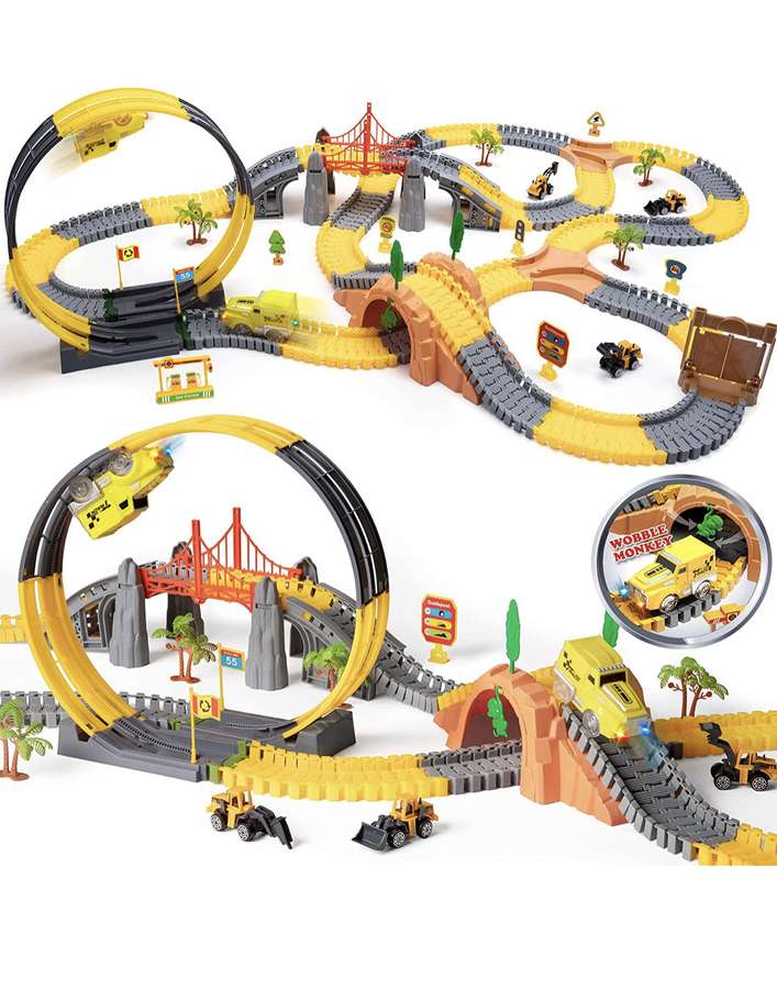 OR OR TU 342 Piezas Pista de Coches de Construcción Carreras Juguetes para  Niños 2 Eléctrico Coche de Carreras Flexible 360° » Chollometro