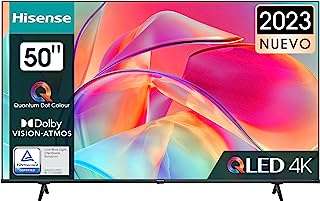 Hisense 50E7KQ QLED Smart TV, 50 Pulgadas Televisor, Quantum Dot Colour, Dolby Vision,Dolby Atmos, Modo Juego PLUS, 60Hz VRR, Bluetooth