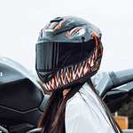 GoolRC Casco de Moto Rading Moda de Cara Completa Ligero para Carreras de Motos, Talla L