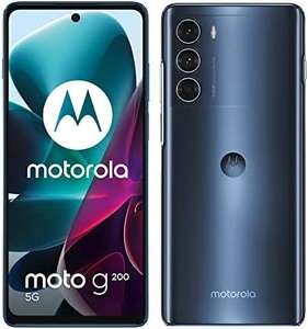 Motorola moto g200 8GB 128GB 5G FHD+ 6,8", 144 Hz, cámara de 108 MP, 5000 mAh, Android 11 + Funda protectora y adaptador para coche