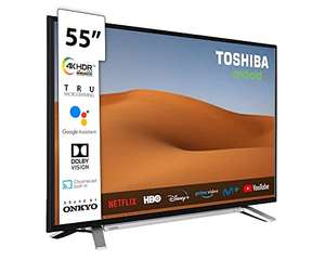 Toshiba TV 55UA2B63DG 4K HDR Smart TV Android de 55" Ultra HD (3840 x 2160), Chromecast y Google Assistant Integrados