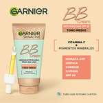 Garnier BB Cream Anti-Manchas FPS 50 Hidratante Todo en uno con color tono medio. Glicerina vegetal + Vitamina E, Unifica, Protege e Hidrata