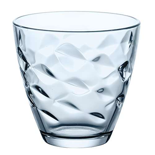 Pack de 6 vasos Bormioli Rocco Flora - Agua de cristal (6 unidades, 26 cl), color azul