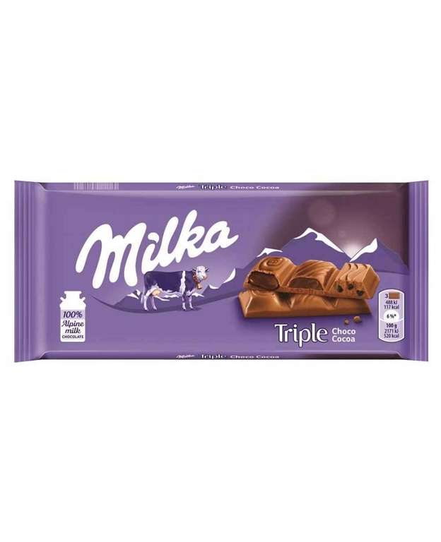 Caja de 20 tabletas de Chocolate Milka Triple Choco [0'73€/ud]