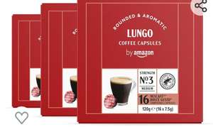 Café Lungo end Cápsulas compatibles con Dolce Gusto, Tueste oscuro, 48 porciones (3 paquetes de 16)