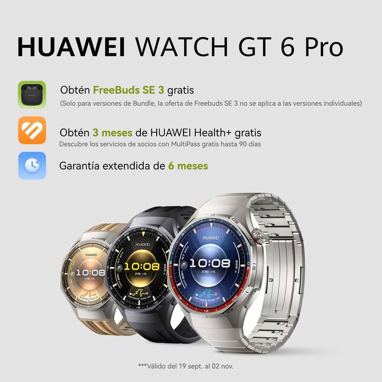 HUAWEI Watch GT 6 Pro 46mm Negro, 1.47»» AMOLED, 21 Días de Autonomía, GPS, NFC