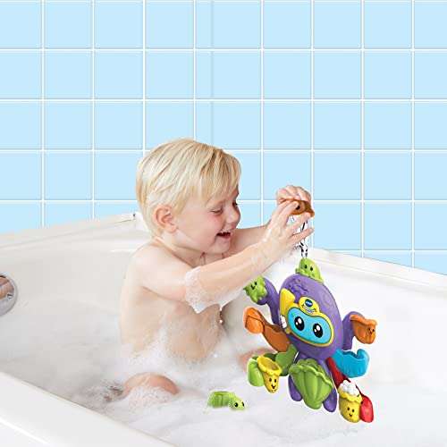 VTech - Pulpo bebé, Juega en el baño, Juguete de Agua para bebés +3 Meses, versión española