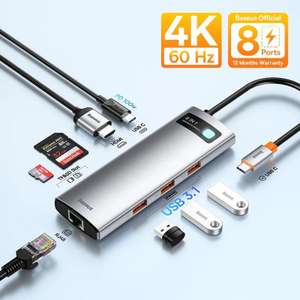 Baseus-concentrador de red USB tipo C a HDMI